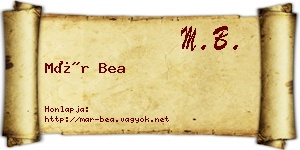Már Bea névjegykártya